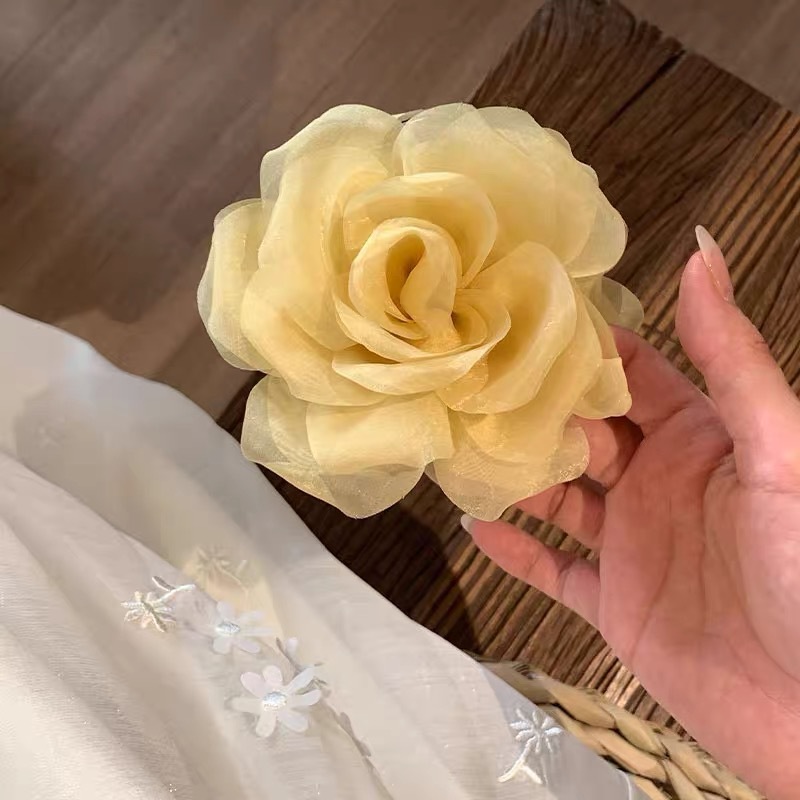 枝雨花繁  新中式山茶花抓夹氛围感超仙花朵发夹女后脑勺鲨鱼夹子|undefined