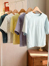 糖果色系！巨好穿！吸湿速干银离子宽松撞色训练运动短袖T恤