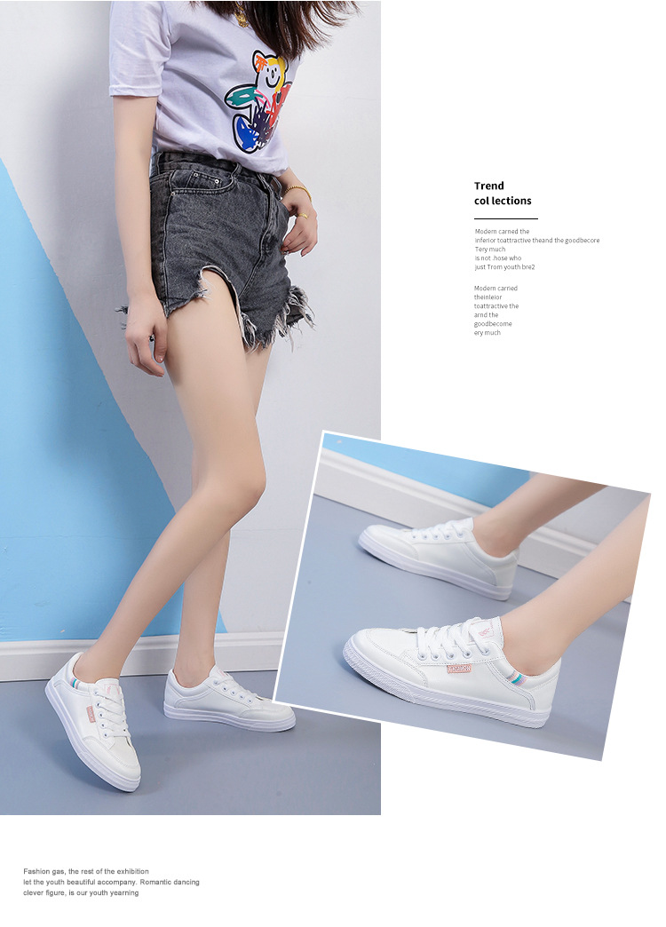 low-cut white trendy board shoes wholesale women s clothing Nihaostyles NSSC68372