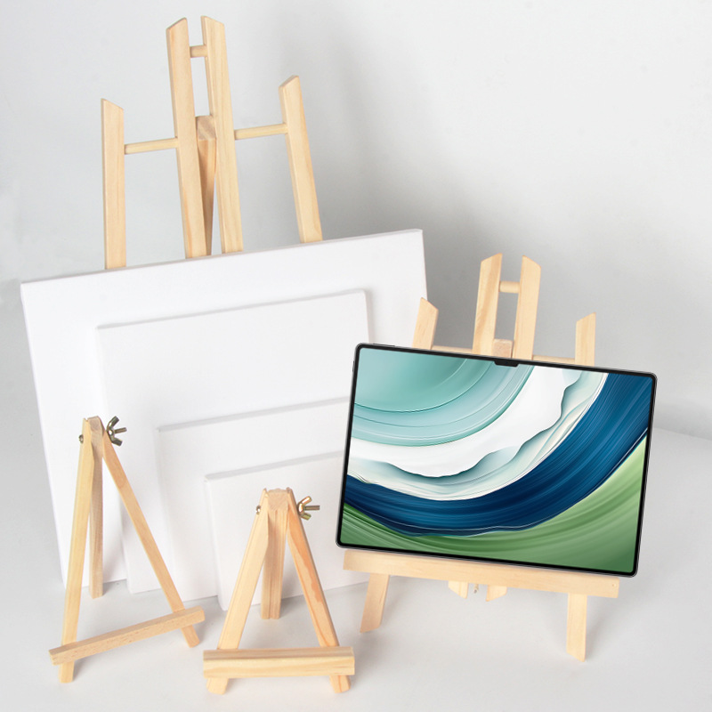 Cross-Border 8*15 Easel with 10*10 Frame Wooden Display Mini Easel Desktop Small Easel Art Student Easel