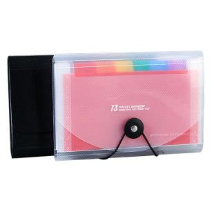 Boxed 13 mini rainbow organ bag A6 ticket clip disc lanyard information invoice storage bag factory wholesale