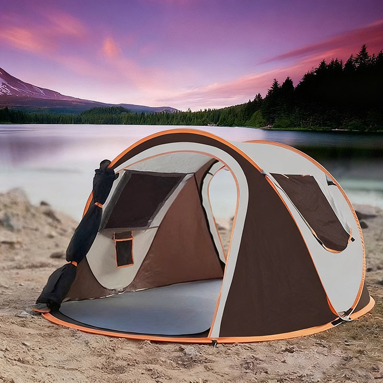 Manufacturer's Outdoor Tent for 5 People, Large Size, No Installation Required, Foldable, Fully Automatic, Hand-Pull Tent for Outdoor Camping, Waterproof and Sun Protection