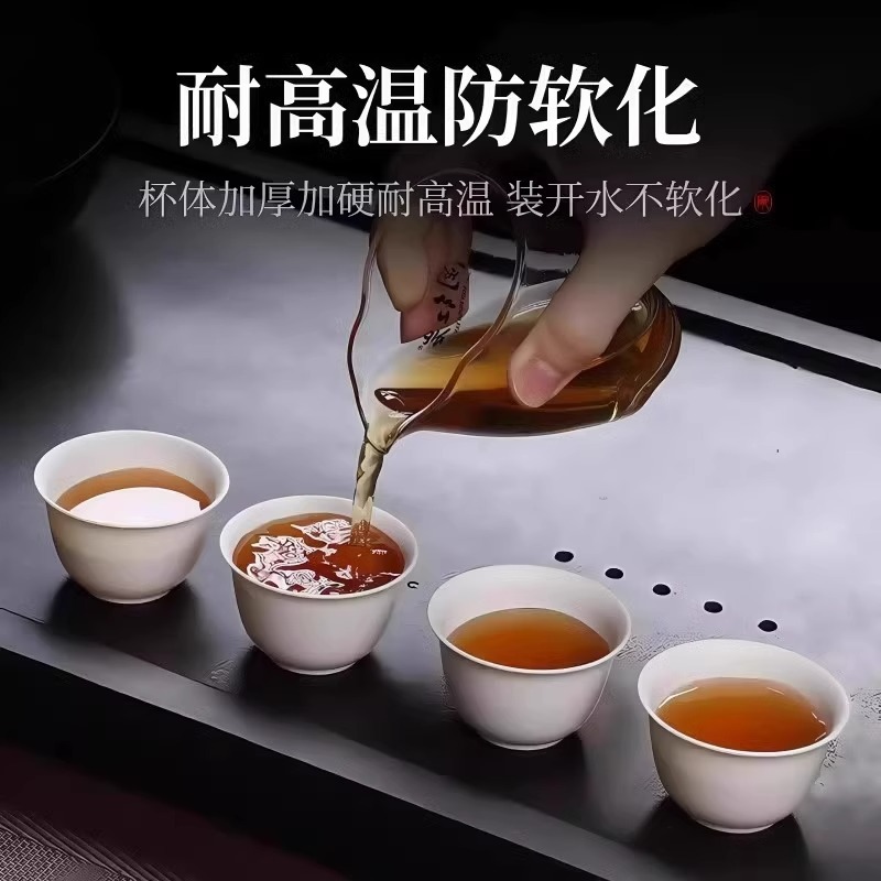高級使い捨てティーカップ籾殻材質蓋碗小杯屋外旅行一人茶具トランペット品茗杯|undefined