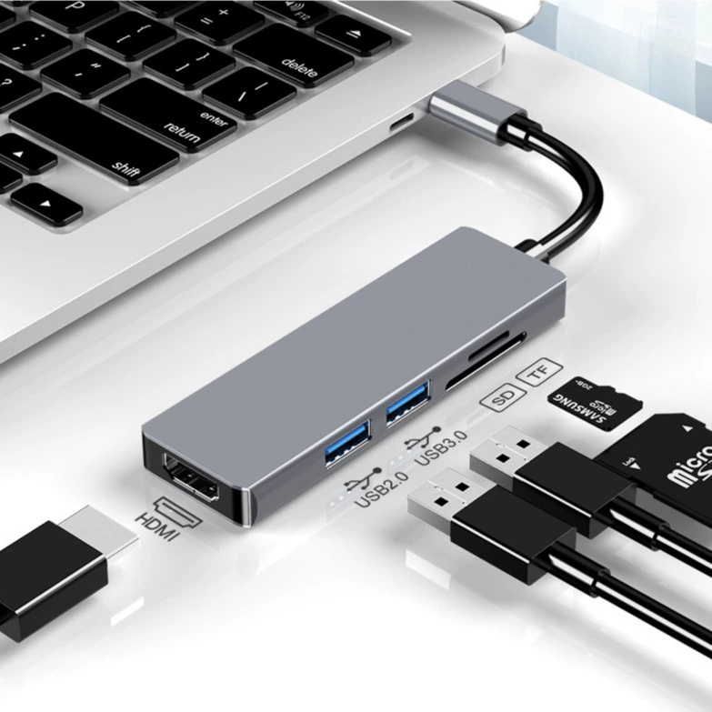 Typec расширение usb сплиттер многоинтерфейс hdmi сетевой кабель адаптер компьютер конвертер пять-в-одном расширение док