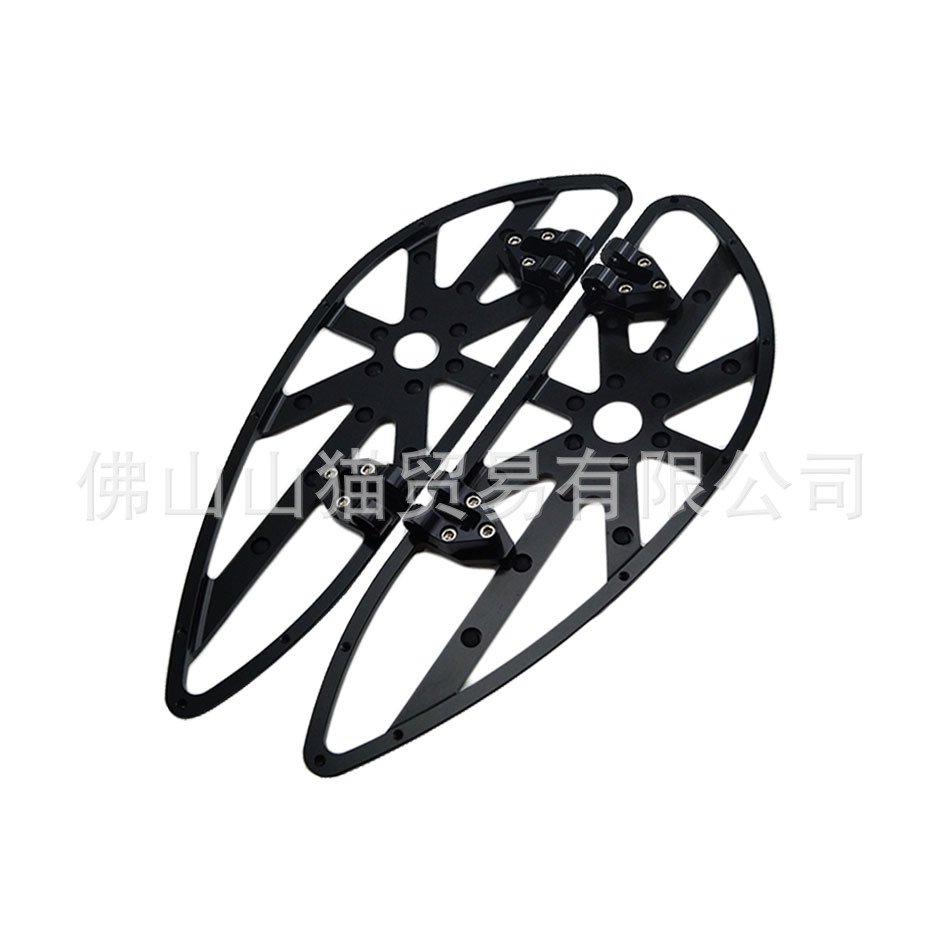 Suitable for Harley Glide Modified CNC Black Pedal Front and Rear Large Pedal Front Driver Rear Passenger Pedal