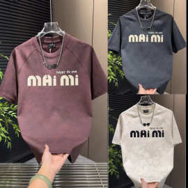 2025夏季简约字母印花短袖T恤上衣帅气时尚休闲透气半袖男ins体恤