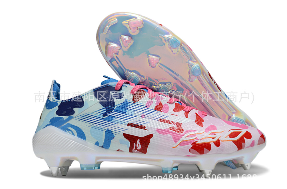 Fábrica de Putian al por mayor F50 zapatos de fútbol FG zapatos con lengua baja zapatos de fútbol hombres
