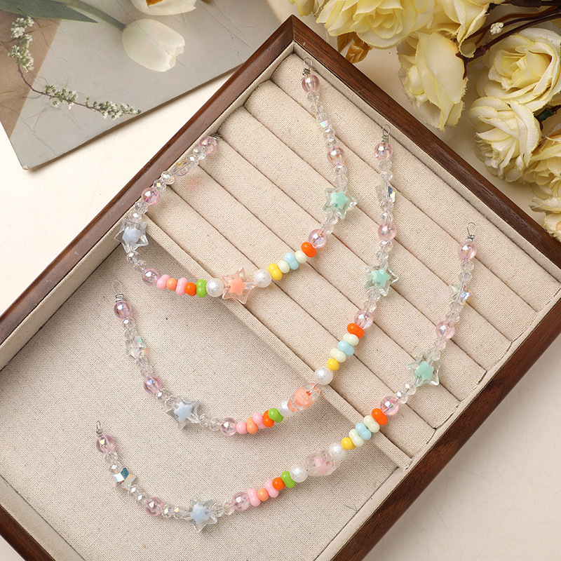 Summer Oxygen Dopamine Rainbow Star Crystal Chain DIY Bag Clogs Shoe Buckle Shoe Flower Accessories