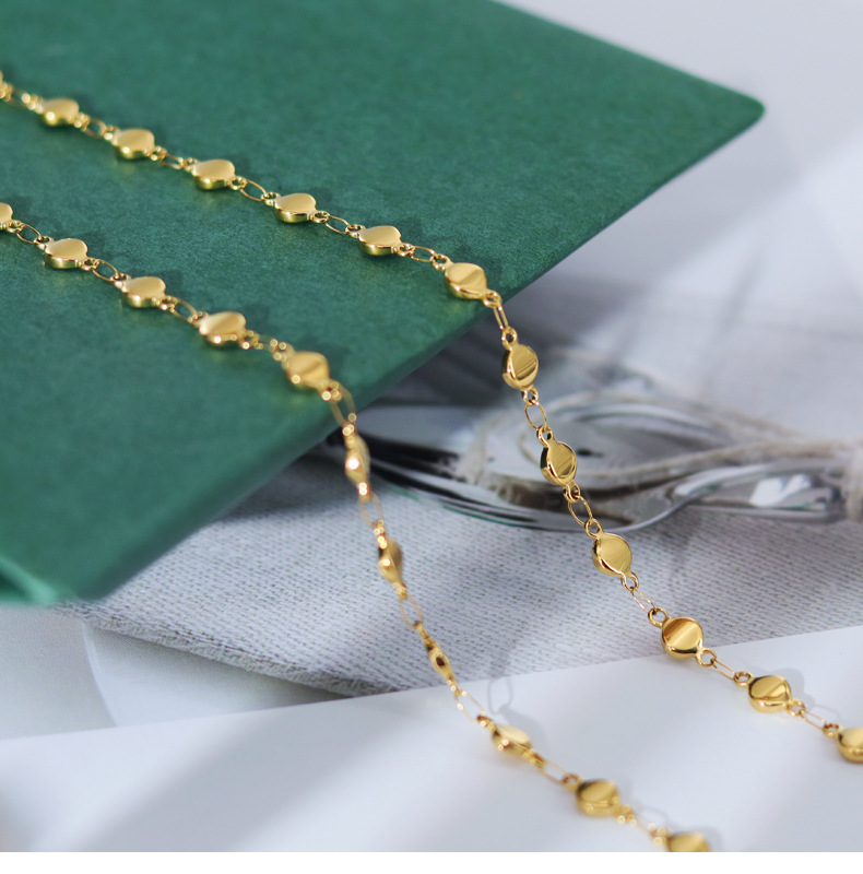 Simple Style Geometric Titanium Steel Gold Plated Necklace