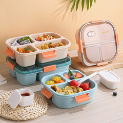 INS Internet celebrity three-four-part lunch box student lunch box with soup box microwaveable office picnic adult lunch box