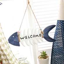 地中海 创意鱼骨头串指示牌 个性门店欢迎光临挂牌　壁饰壁挂