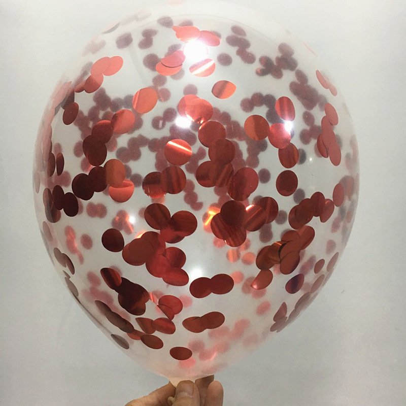 Globo Transparente de Lentejuelas de 12 Pulgadas de Látex para Día del Niño y Cumpleaños