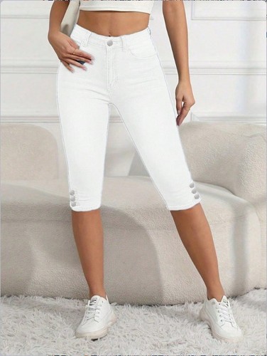 ATC08398 European and American Style Tight Jeans Seven-Eighths Length Versatile Casual