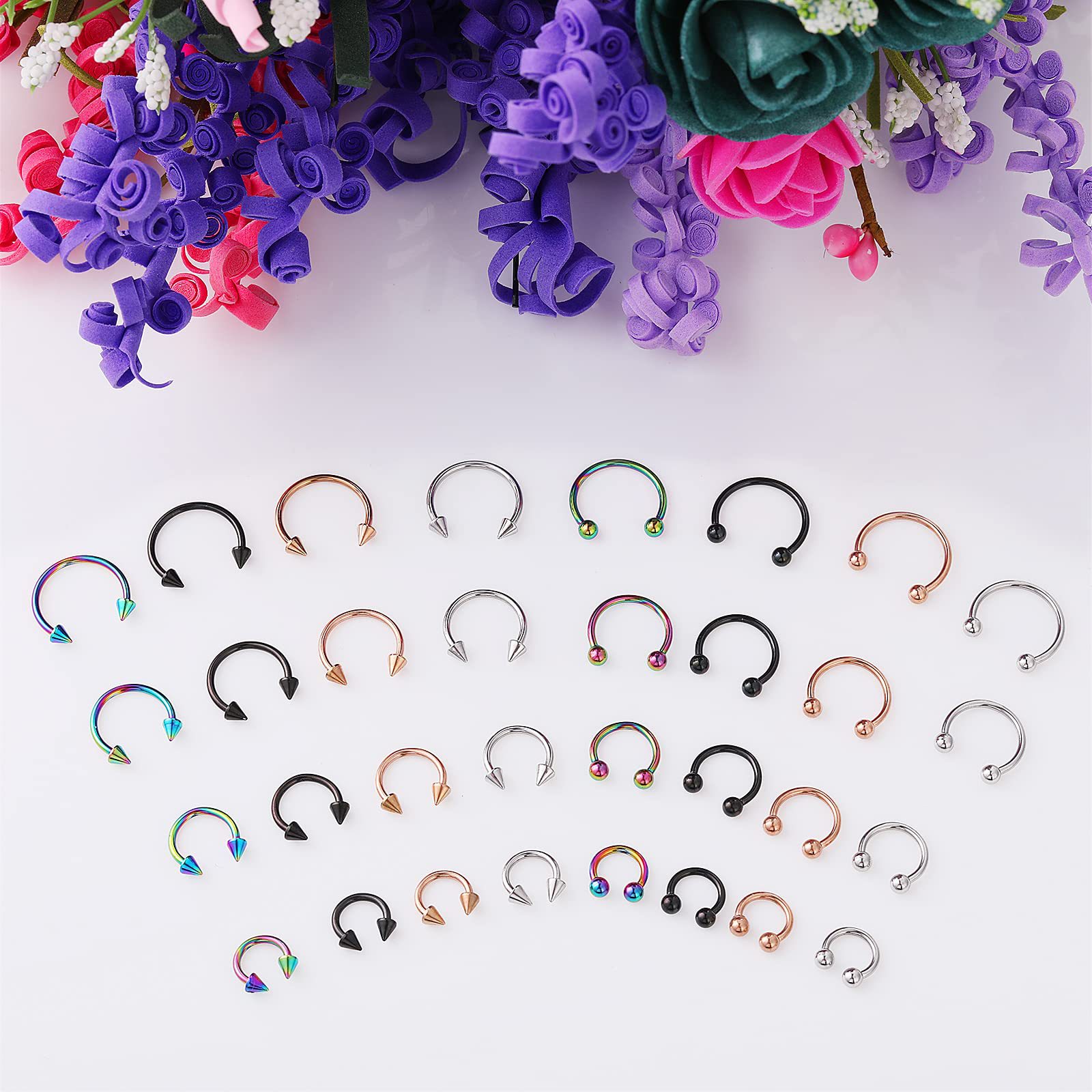 Nasenpiercing-Schmuck im europäischen und amerikanischen Stil aus Edelstahl, galvanisiertem Titanstahl, C-förmig, Ohr- und Lippenpiercing-Schmuck_voghion.com
