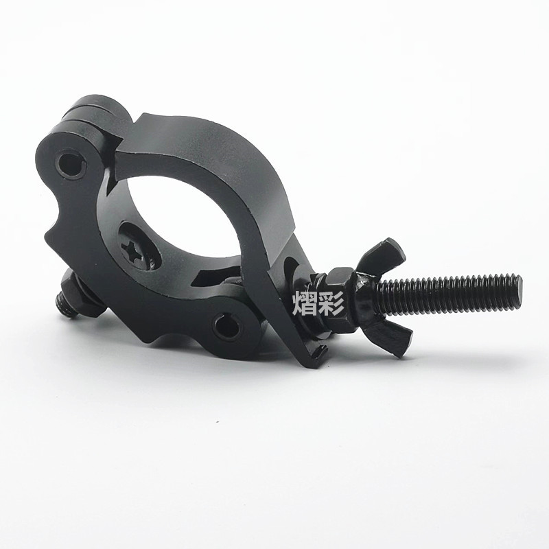 黑色舞台灯钩加厚铝合金抱卡扣光束灯单扣固定夹圆管连接桁架卡扣