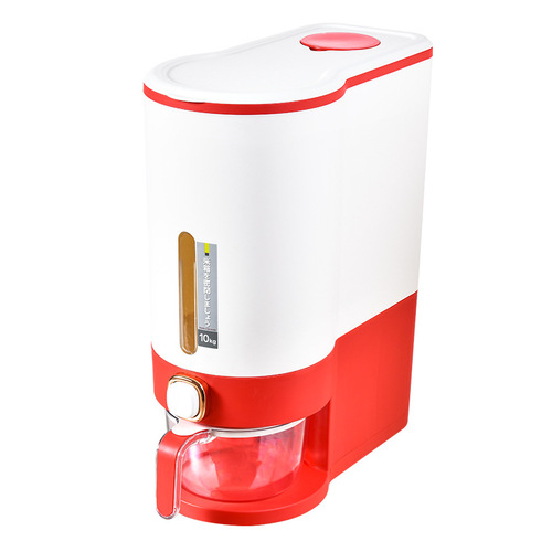 Household Japanese-style pressed metering rice bucket, anti-insect and moisture-sealed rice storage tank, rice storage drum, rice canister, rice storage box