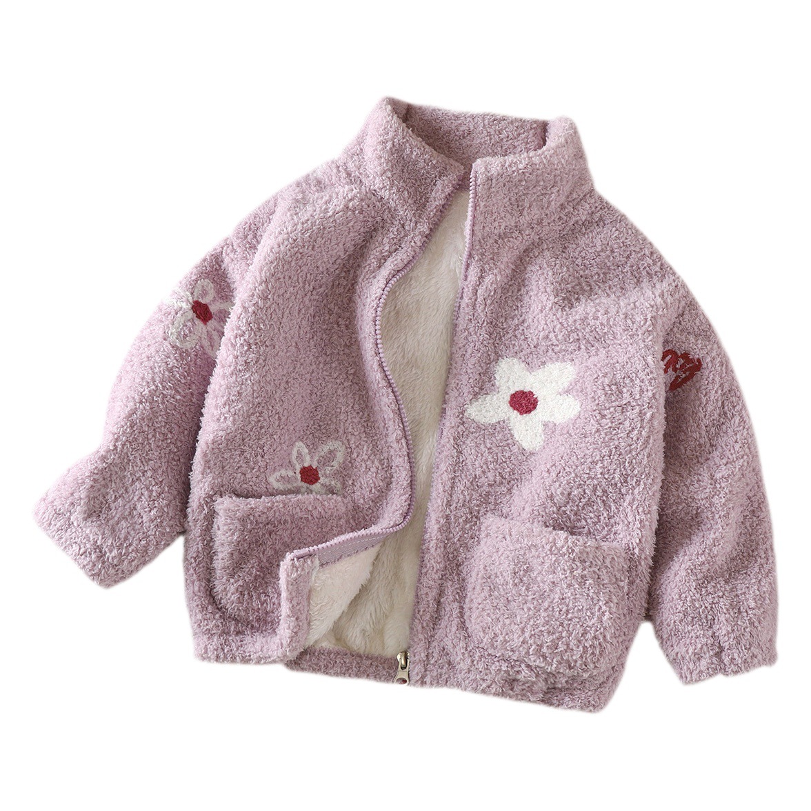 Abrigo de primavera y otoño para Niños y Niñas Ropa de otoño cálido coral polar bebé otoño e invierno abrigo forrado de lana ropa para niños al por mayor