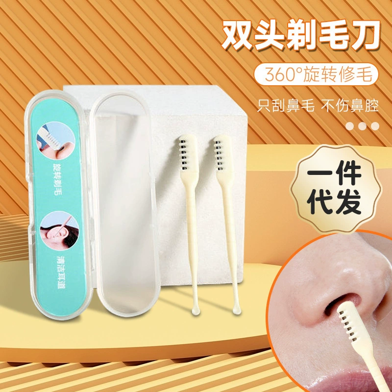 В наличии ручное роторное бритье скребок для волос с двойным носом Чистка волос в носу артефакт производители ножей для ремонта волос
