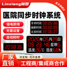 医院gps北斗卫星同步授时万年历电子钟挂墙led数字时钟走廊显示屏