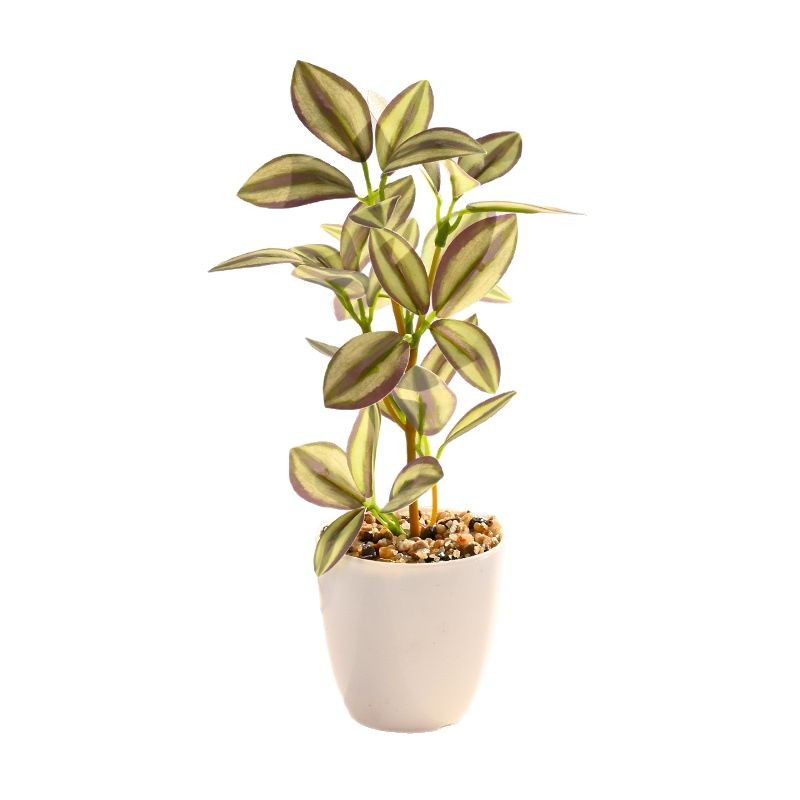 Simulación de plantas verdes, pequeñas plantas en macetas, flores artificiales, flores creativas, decoración de estudio fotográfico para el hogar, plantas verdes artificiales, bonsai de simulación image 6