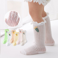婴儿袜子夏季棉新生儿宝宝儿童婴幼儿春秋薄款网眼透气中筒防蚊袜