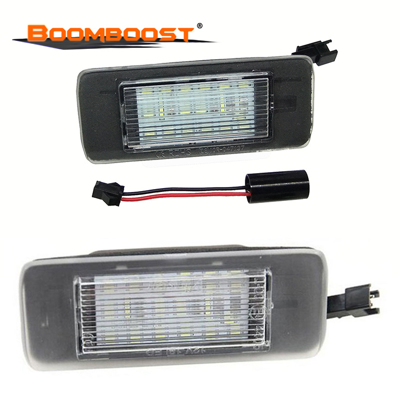 Suitable for Opel Astra J 09-15 cabus license plate light 18LED white light black cotton 2 pieces cross-border bestseller