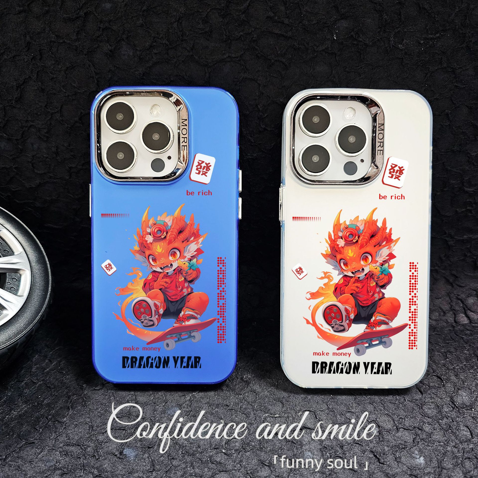Red Phone Case For Iphone Year Of The Dragon Protective Cover_voghion.com