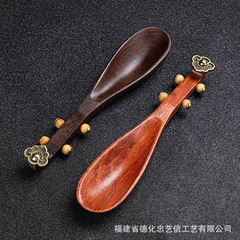 Black sandalwood pipa tea spoon household wooden spoon tea tea shovel taking tea spoon tea ceremony six gentlemen tea accessories