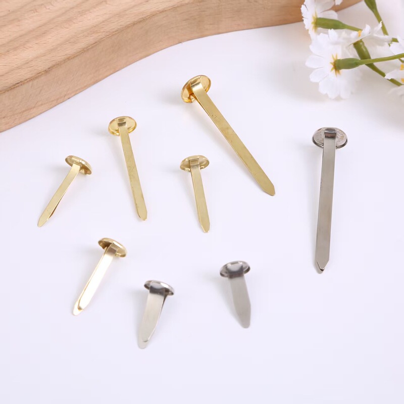12mm and 10mm Large Diameter Two-Prong Nails 78mm Extended Metal Flat Head Double-Prong Nails Round Gold and Silver Two-Prong Nails 12mm and 10mm Large Diameter Two-Prong Nails 78mm Extended Metal Flat Head Double-Prong Nails Round Gold and Silver Two-Prong Nails