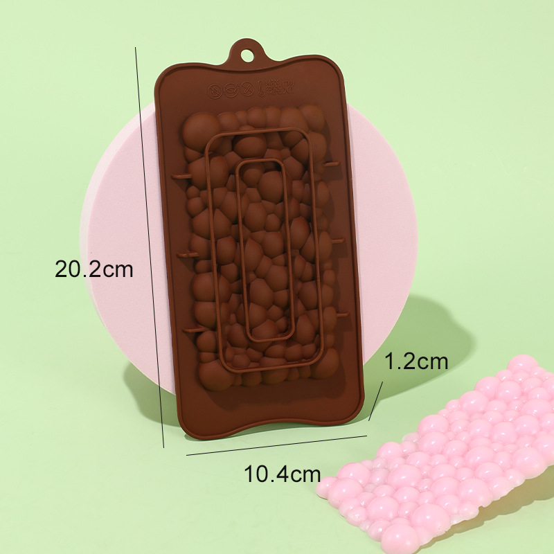 Mayorista transfronterizo burbuja de silicona de grado alimenticio DIY serie de placa completa chocolate molde de horneado doméstico
