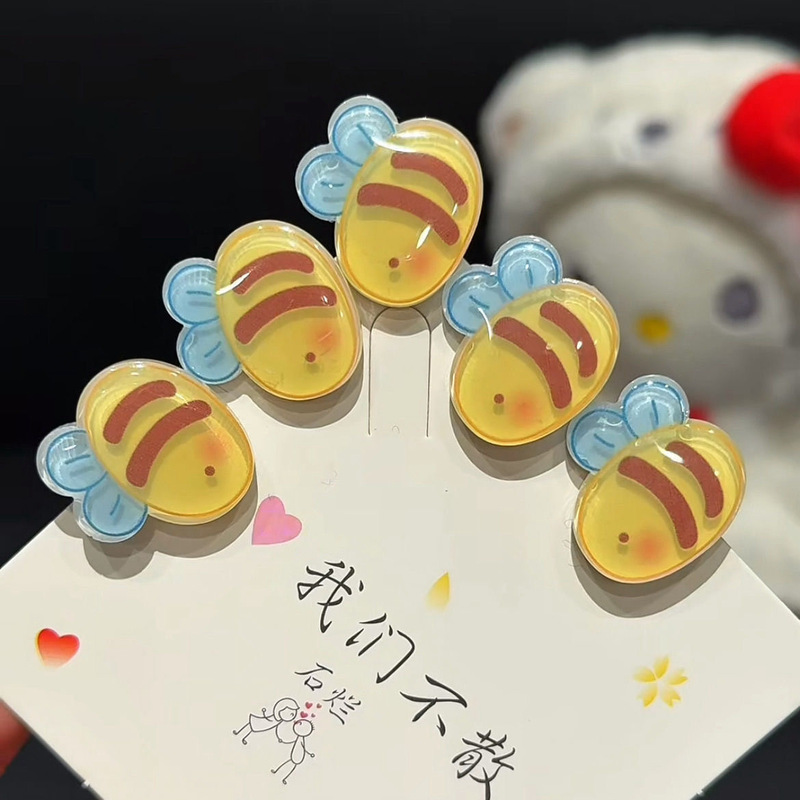 ネットの赤い金のかわいい図案の猫の甘い少女の前髪は子供の髪を挟んで漫画を挟みます。|undefined