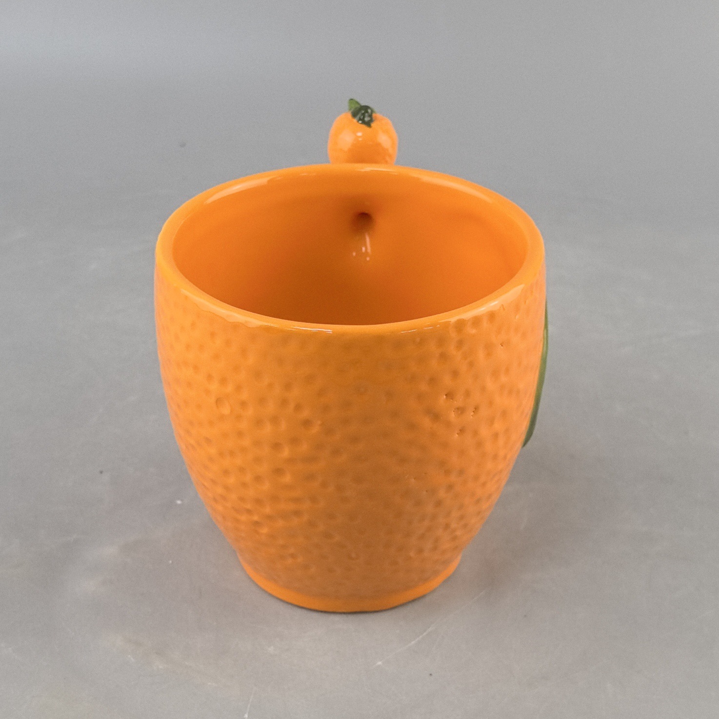 Creatividad transfronteriza encantadora cerámica fruta naranja taza de cerámica taza de cerámica artesanía decoración de mesa de la sala de estar