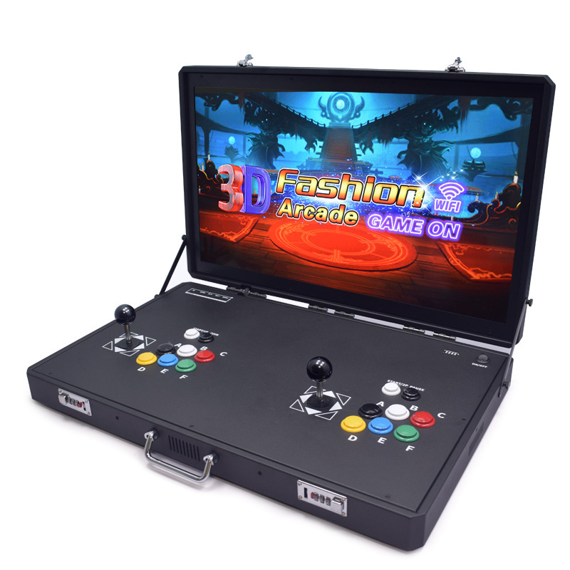27inch ポータブル格闘ゲーム機 レトロジョイスティック アーケード ムーンライトボックス 家庭用ゲーム機 コントローラー一体型 ポータブル|undefined