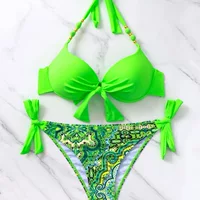 2024 новый стиль принт качество бикини bikini европейский и американский ремешок сплит купальник женский бикини