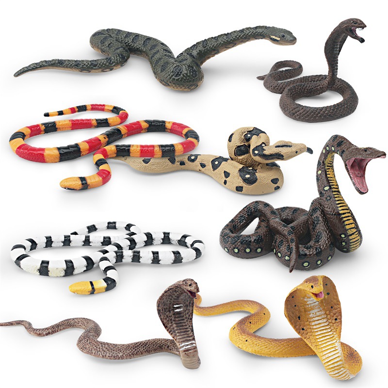 Transfronterizo simulación reptil Cobra Boa verde Mori coral serpiente modelo decoración de escritorio juguete