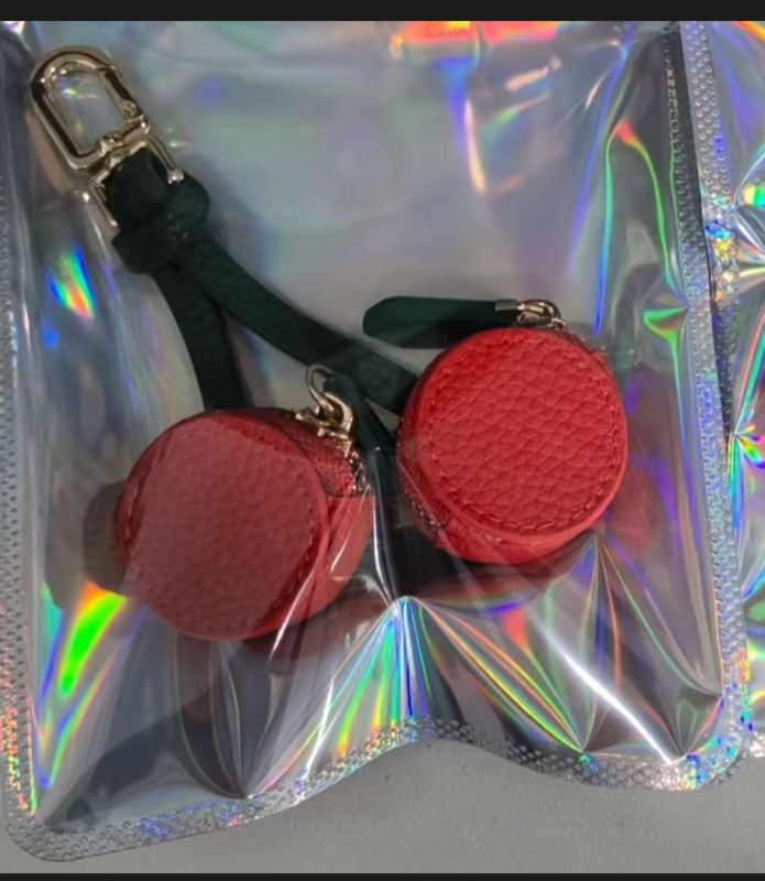 国境を越えた売れ筋のフルーツ型のかわいい小銭入れ Bluetooth ヘッドセットバッグ多機能 AirTags ロケーターレザーケース|undefined