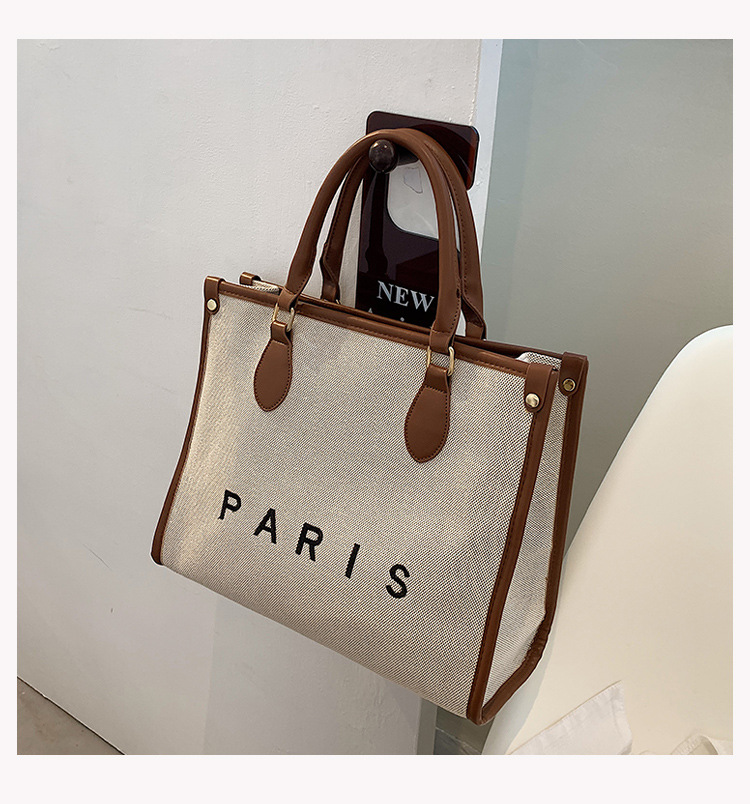 Nihaojewelry Wholesale Fashion Letter Paris Large Capacity Tote Bag display picture 11