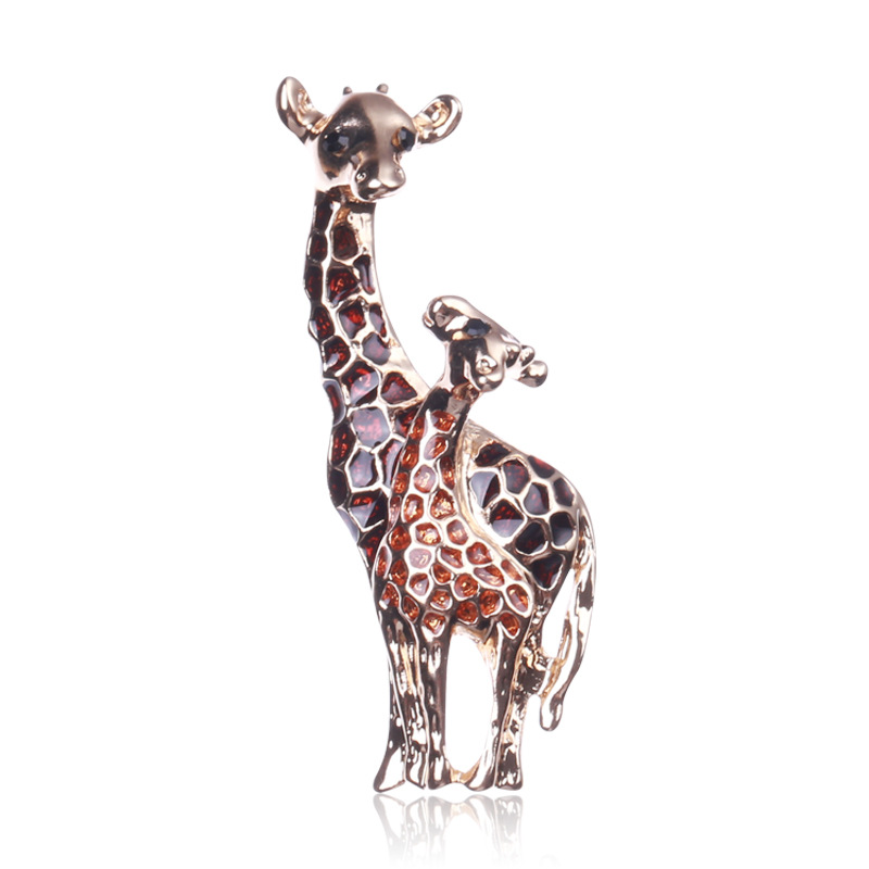 Exaggerated Pin Giraffe Alloy Enamel Women's Brooches display picture 4