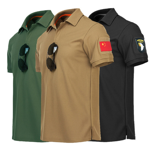 Factory direct sales of Wolf Warrior's same tactical quick-drying T-shirt for men, outdoor loose, lightweight, short-sleeved, quick-drying military fan T-shirt