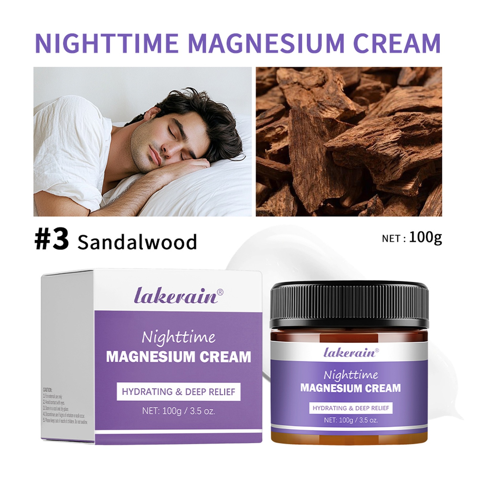Sleeping magnesium lotion body moisturizing and hydrating lavender scented body lotion