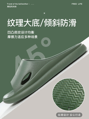 Slippers for men, indoor home, summer bathroom, anti-slip couple, deodorant, men's soft-soled sandals, women's summer wholesale