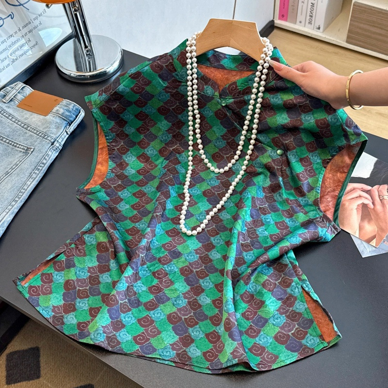 Quality Assurance, Age-Reducing Style, Silk New Chinese Style, Traditional Chinese Charm, Ethnic Style, Button-Down Shirt for Women, High-End Feel