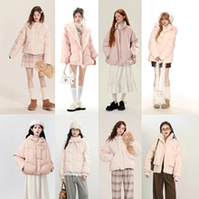 平湖白鸭绒羽绒服女士高级感中长款冬季外套女十三行女装尾货批发