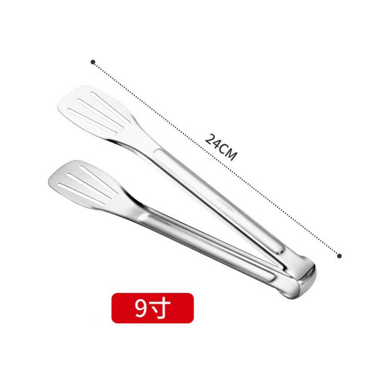 Pinzas para alimentos de acero inoxidable 304, pinzas para barbacoa reforzadas, pinzas de cocina de tres líneas, pinzas para carne, pinzas para pan, pinzas para freír.