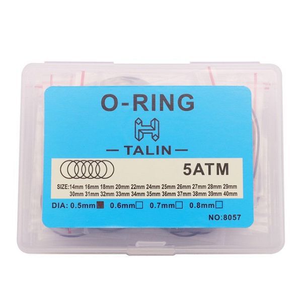 钟表配件NO.8057 5ATM防水圈 0.5/0.6/0.7/0.8mm后盖防水圈密封圈