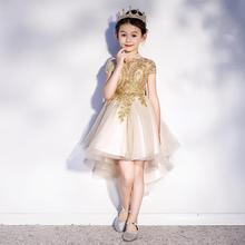 儿童礼服2020新款女童公主裙小女孩生日主持走秀钢琴演出晚礼服春