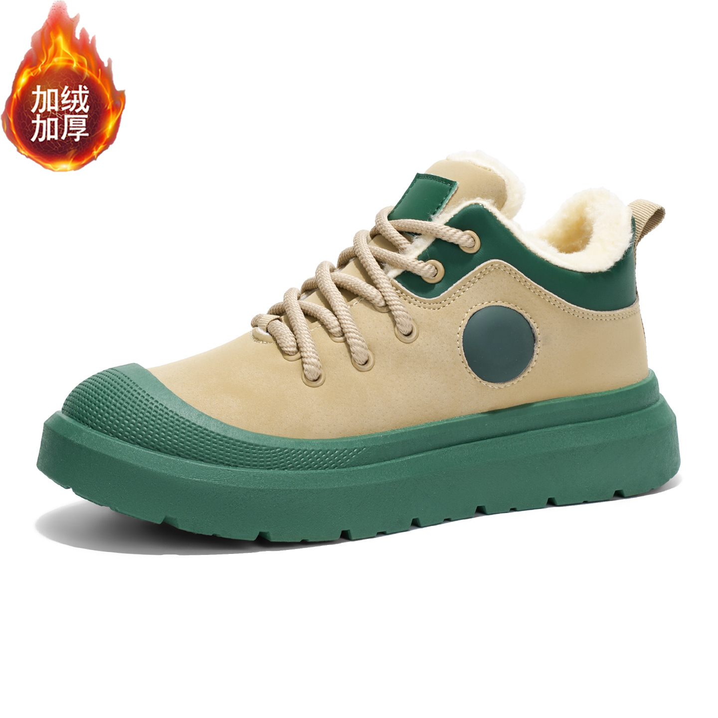 冬季棉鞋男子低帮加绒加棉加厚厚绒保暖鞋休闲百搭低帮跨境男鞋