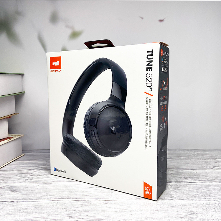 Cuffie wireless Bluetooth over-ear TUNE520BT compatibili transfrontaliere con bassi profondi, logo inciso, gaming e_voghion.com