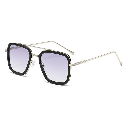 New Iron Man European and American sunglasses men's trendy glasses fashion square frame Spider-Man same style sunglasses manufacturer wholesale