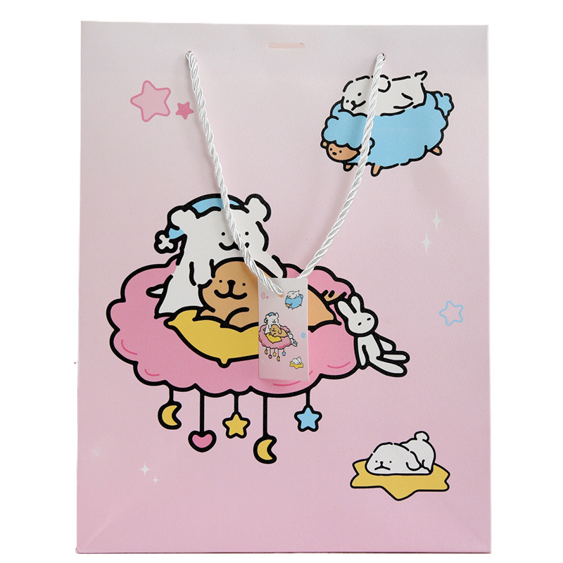 Bolsas de regalo de perros curvas bolsas de dibujos animados bolsas de estudiantes bolsas de mano bolsas de regalo de mano bolsas de caja de regalo